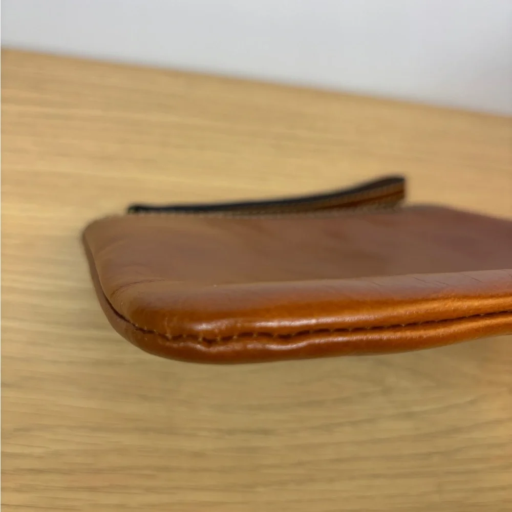 Patricia Nash Cassini Brown Leather Zip‎ Clutch/Wristlet